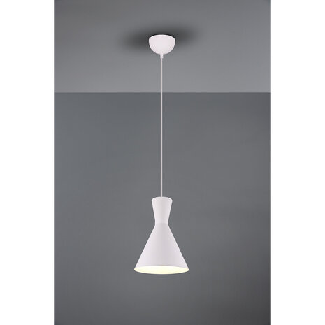 HLW LED LED Hanglamp Trion Ewomi - Mat Witte LED Hanglamp met E27 Fitting en Aluminium Ø20cm HLW LED LED Hanglamp Trion Ewomi - Mat Witte LED Hanglamp met E27 Fitting en Aluminium Ø20cm