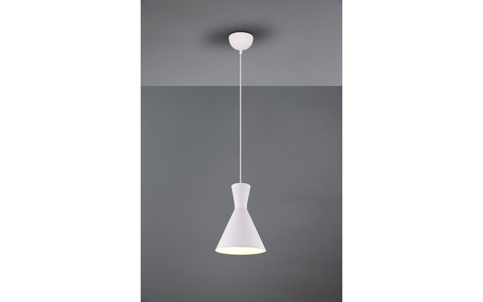 HLW LED LED Hanglamp Trion Ewomi - Mat Witte LED Hanglamp met E27 Fitting en Aluminium Ø20cm