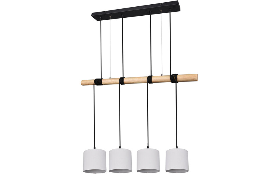 HLW LED LED Hanglamp Trion Oden - Mat Zwarte LED Hanglamp 4-lichts met E27 Fitting HLW LED LED Hanglamp Trion Oden - Mat Zwarte LED Hanglamp 4-lichts met E27 Fitting