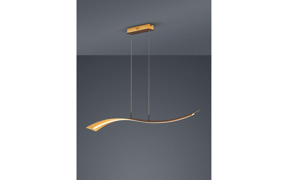 HLW LED Stijlvolle dimbare gouden LED hanglamp 35W met warm wit licht 3000K