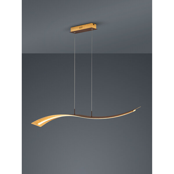 HLW LED Stijlvolle dimbare gouden LED hanglamp 35W met warm wit licht 3000K HLW LED Stijlvolle dimbare gouden LED hanglamp 35W met warm wit licht 3000K