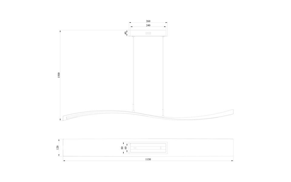 HLW LED Stijlvolle dimbare gouden LED hanglamp 35W met warm wit licht 3000K