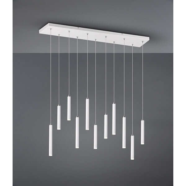 HLW LED Witte Dimbare LED Hanglamp Trion Tular 22W - Warm Wit 3000K, Aluminium