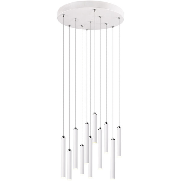 HLW LED LED Hanglamp Trion Tular 22W - Dimbaar, Warm Wit 3000K, Mat Wit Aluminium