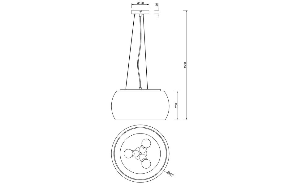 HLW LED LED Hanglamp Trion Valenti - Rond Mat Antraciet Aluminium, 3x E27