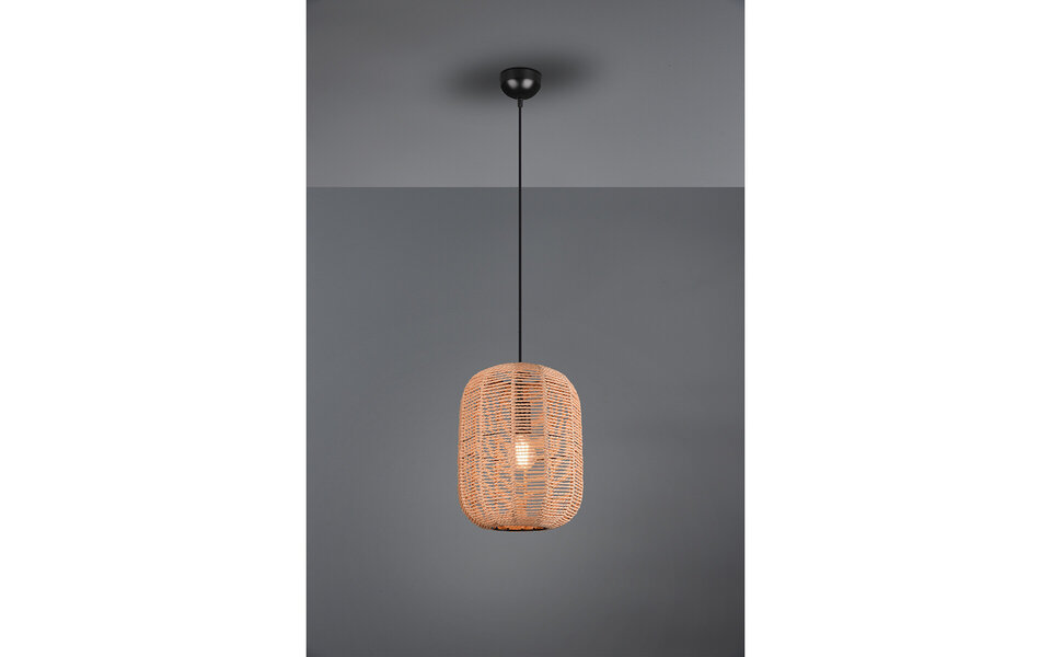 HLW LED Zwarte LED Hanglamp Trion Tuna XL - Rond, Modern Design, E27 Fitting