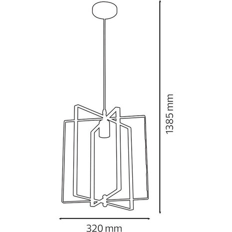 HLW LED Industriële LED Hanglamp Noby - 4W LED, Warm Wit 2700K, Zwart of Wit