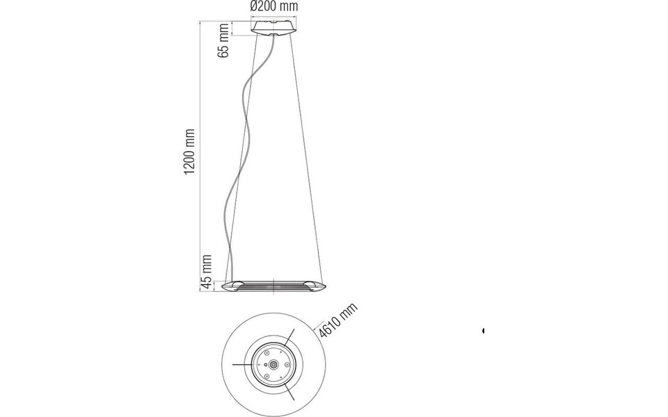 HLW LED LED Hanglamp 35W met Neutraal Wit Licht - Stijlvolle Witte LED Lamp