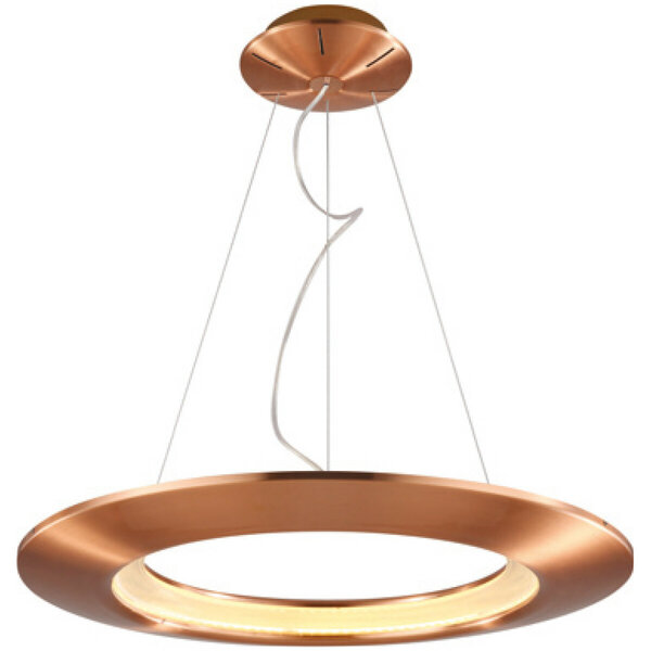 HLW LED LED Hanglamp 41W - Witte LED Hanglamp met Neutraal Wit Licht 4000K in Koper Aluminium