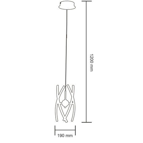 HLW LED LED Hanglamp 12W - Witte LED Hanglamp met Neutraal Wit Licht 4000K - Mat Chroom