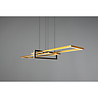 HLW LED Dimbare LED Hanglamp 34W - Mat Zwart/Goud - Warm Wit 3000K - Aluminium