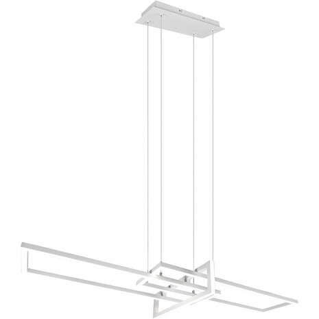 HLW LED LED Hanglamp Trion Salana 34W - Dimbaar, Warm Wit, Mat Wit Aluminium