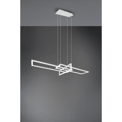 HLW LED LED Hanglamp Trion Salana 34W - Dimbaar, Warm Wit, Mat Wit Aluminium