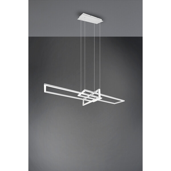 HLW LED LED Hanglamp Trion Salana 34W - Dimbaar, Warm Wit, Mat Wit Aluminium