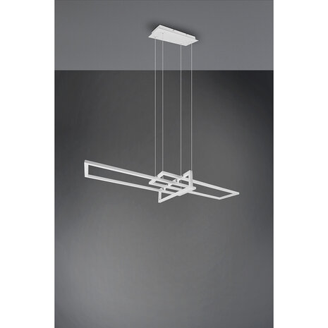 HLW LED LED Hanglamp Trion Salana 34W - Dimbaar, Warm Wit, Mat Wit Aluminium