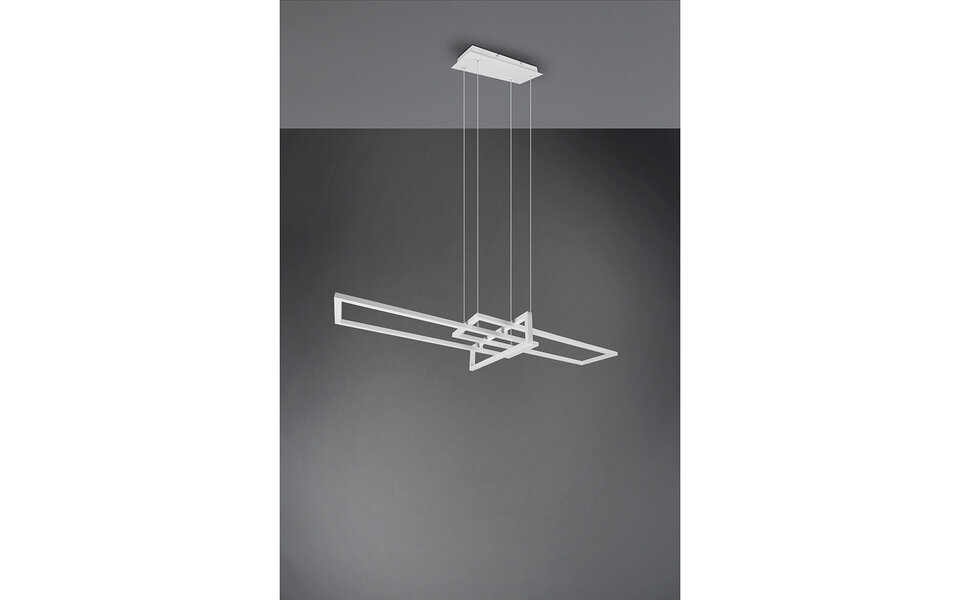 HLW LED LED Hanglamp Trion Salana 34W - Dimbaar, Warm Wit, Mat Wit Aluminium