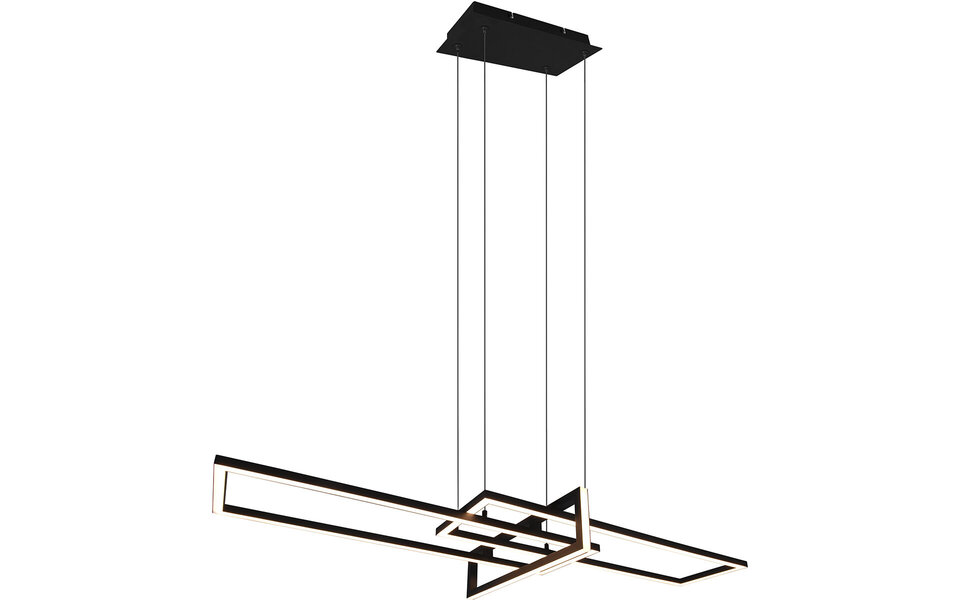 HLW LED Dimbare LED Hanglamp 34W - Mat Zwart of Wit - Warm Wit 3000K - Modern Design