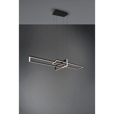 HLW LED Dimbare LED Hanglamp 34W - Mat Zwart of Wit - Warm Wit 3000K - Modern Design