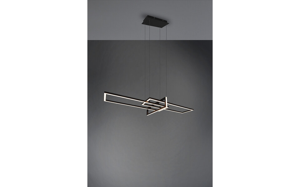 HLW LED Dimbare LED Hanglamp 34W - Mat Zwart of Wit - Warm Wit 3000K - Modern Design