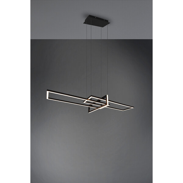 HLW LED Dimbare LED Hanglamp 34W - Mat Zwart of Wit - Warm Wit 3000K - Modern Design