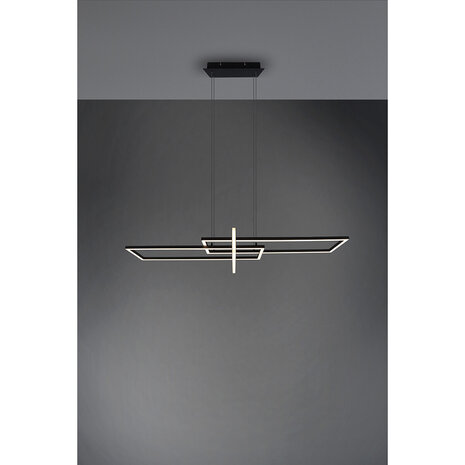 HLW LED Dimbare LED Hanglamp 34W - Mat Zwart of Wit - Warm Wit 3000K - Modern Design