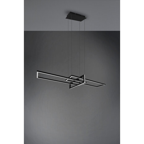 HLW LED Dimbare LED Hanglamp 34W - Mat Zwart of Wit - Warm Wit 3000K - Modern Design
