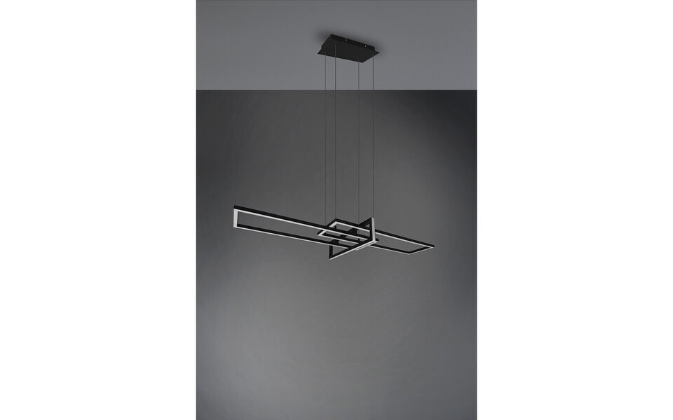 HLW LED Dimbare LED Hanglamp 34W - Mat Zwart of Wit - Warm Wit 3000K - Modern Design