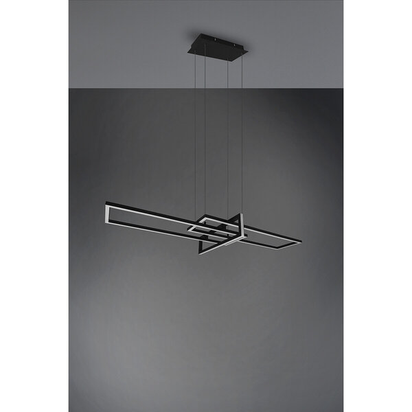 HLW LED Dimbare LED Hanglamp 34W - Mat Zwart of Wit - Warm Wit 3000K - Modern Design