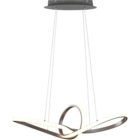 HLW LED Dimbare LED Hanglamp 28W - Warm Wit 3000K - Mat Nikkel - Aluminium HLW LED Dimbare LED Hanglamp 28W - Warm Wit 3000K - Mat Nikkel - Aluminium