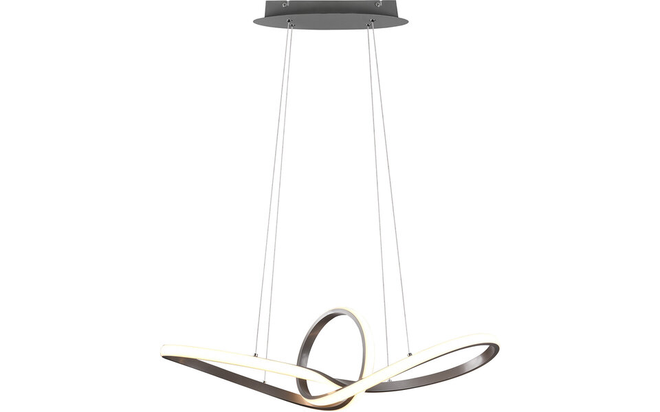 HLW LED Dimbare LED Hanglamp 28W - Warm Wit 3000K - Mat Nikkel - Aluminium HLW LED Dimbare LED Hanglamp 28W - Warm Wit 3000K - Mat Nikkel - Aluminium