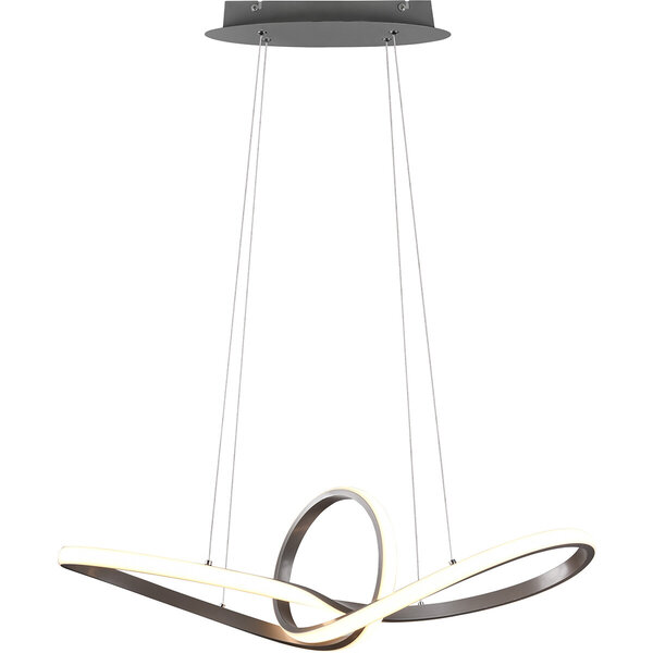 HLW LED Dimbare LED Hanglamp 28W - Warm Wit 3000K - Mat Nikkel - Aluminium HLW LED Dimbare LED Hanglamp 28W - Warm Wit 3000K - Mat Nikkel - Aluminium