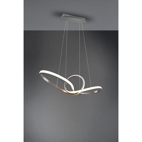 HLW LED Dimbare LED Hanglamp 28W - Warm Wit 3000K - Mat Nikkel - Aluminium HLW LED Dimbare LED Hanglamp 28W - Warm Wit 3000K - Mat Nikkel - Aluminium