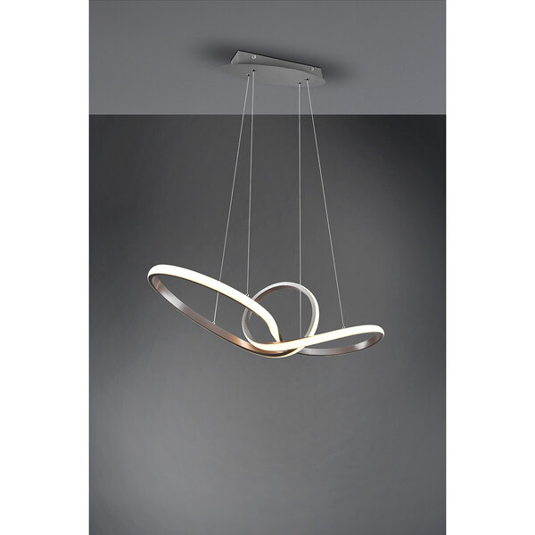 HLW LED Dimbare LED Hanglamp 28W - Warm Wit 3000K - Mat Nikkel - Aluminium HLW LED Dimbare LED Hanglamp 28W - Warm Wit 3000K - Mat Nikkel - Aluminium