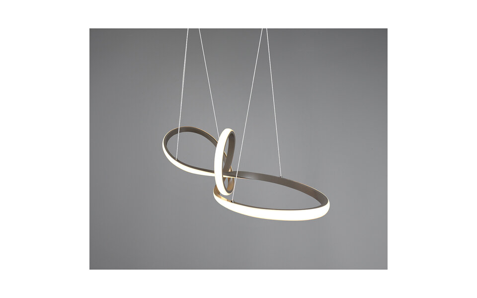 HLW LED Dimbare LED Hanglamp 28W - Warm Wit 3000K - Mat Nikkel - Aluminium HLW LED Dimbare LED Hanglamp 28W - Warm Wit 3000K - Mat Nikkel - Aluminium