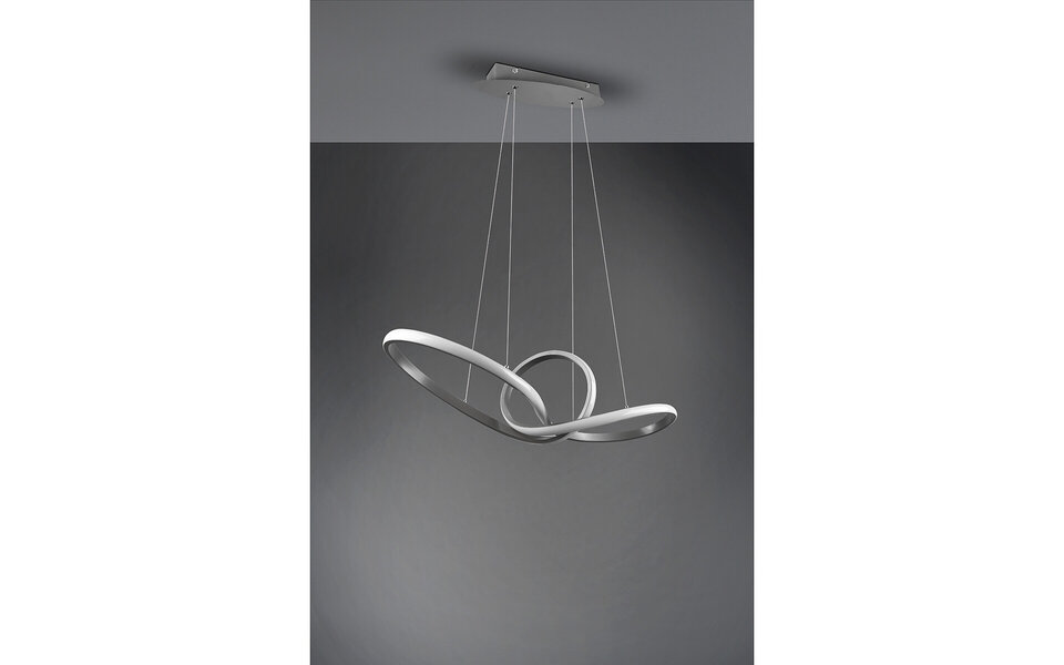 HLW LED Dimbare LED Hanglamp 28W - Warm Wit 3000K - Mat Nikkel - Aluminium HLW LED Dimbare LED Hanglamp 28W - Warm Wit 3000K - Mat Nikkel - Aluminium