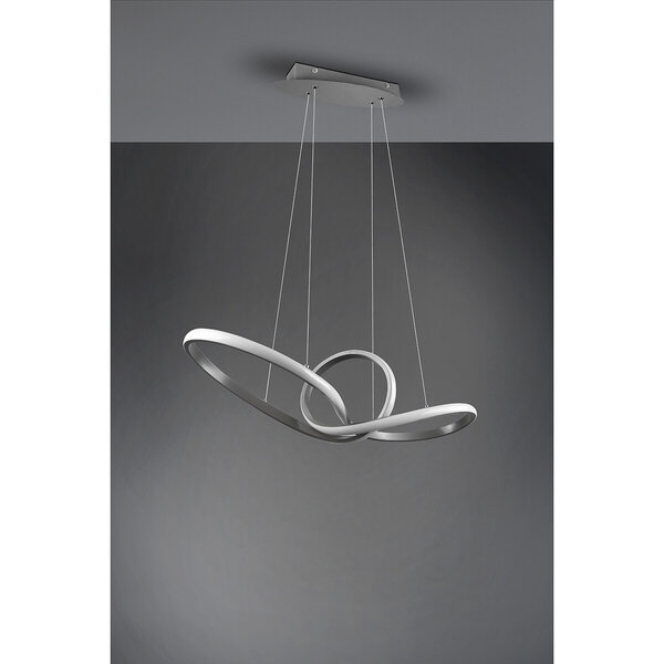 HLW LED Dimbare LED Hanglamp 28W - Warm Wit 3000K - Mat Nikkel - Aluminium HLW LED Dimbare LED Hanglamp 28W - Warm Wit 3000K - Mat Nikkel - Aluminium