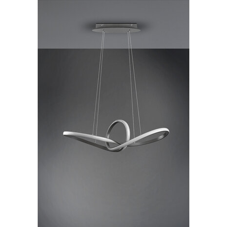 HLW LED Dimbare LED Hanglamp 28W - Warm Wit 3000K - Mat Nikkel - Aluminium HLW LED Dimbare LED Hanglamp 28W - Warm Wit 3000K - Mat Nikkel - Aluminium