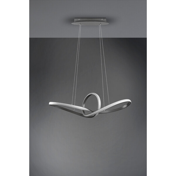 HLW LED Dimbare LED Hanglamp 28W - Warm Wit 3000K - Mat Nikkel - Aluminium HLW LED Dimbare LED Hanglamp 28W - Warm Wit 3000K - Mat Nikkel - Aluminium