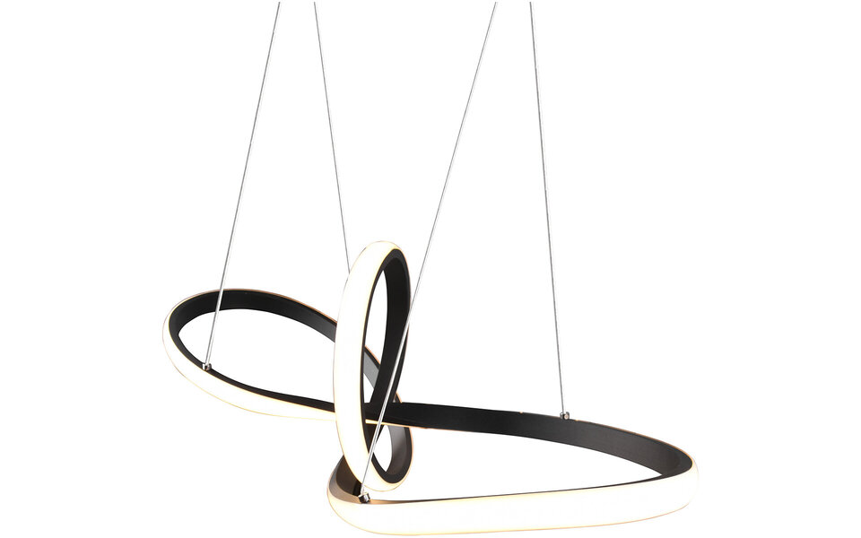 HLW LED LED Hanglamp 28W - Dimbaar, Warm Wit 3000K - Mat Zwart & Wit Aluminium