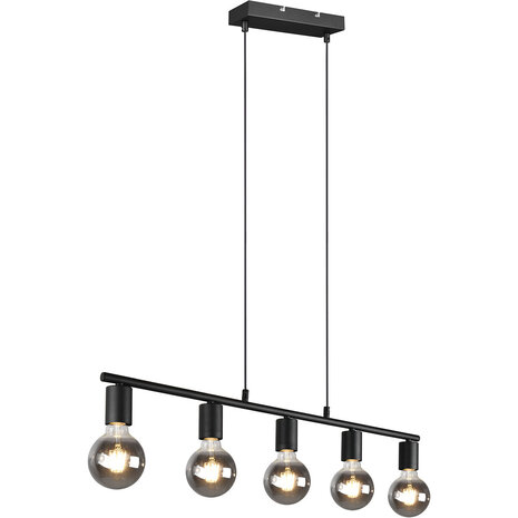 HLW LED Zwarte LED Hanglamp Trion Zuncka - 5-lichts, Rechthoekig, Mat Aluminium HLW LED Zwarte LED Hanglamp Trion Zuncka - 5-lichts, Rechthoekig, Mat Aluminium