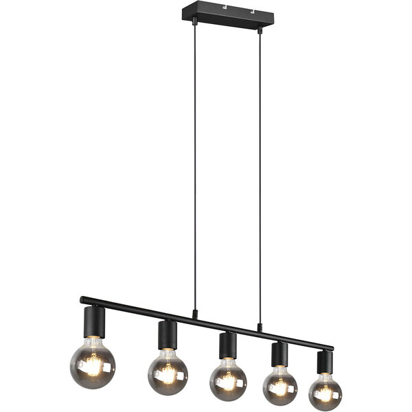 HLW LED Zwarte LED Hanglamp Trion Zuncka - 5-lichts, Rechthoekig, Mat Aluminium HLW LED Zwarte LED Hanglamp Trion Zuncka - 5-lichts, Rechthoekig, Mat Aluminium
