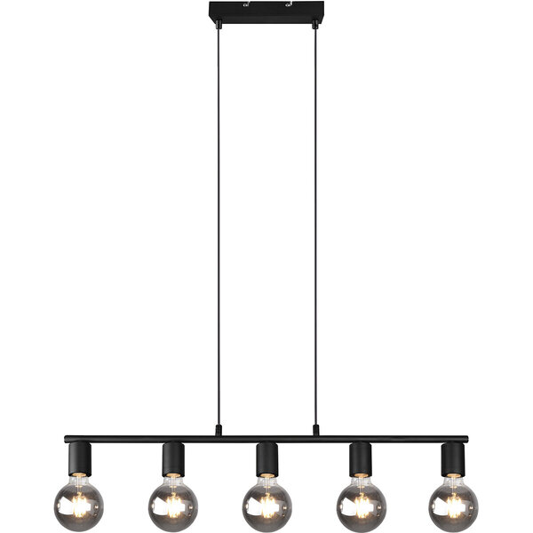 HLW LED Zwarte LED Hanglamp Trion Zuncka - 5-lichts, Rechthoekig, Mat Aluminium HLW LED Zwarte LED Hanglamp Trion Zuncka - 5-lichts, Rechthoekig, Mat Aluminium