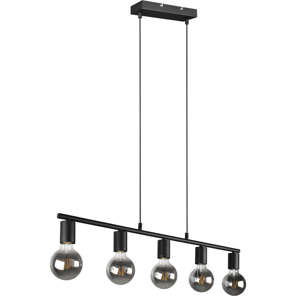 HLW LED Zwarte LED Hanglamp Trion Zuncka - 5-lichts, Rechthoekig, Mat Aluminium HLW LED Zwarte LED Hanglamp Trion Zuncka - 5-lichts, Rechthoekig, Mat Aluminium