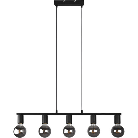 HLW LED Zwarte LED Hanglamp Trion Zuncka - 5-lichts, Rechthoekig, Mat Aluminium HLW LED Zwarte LED Hanglamp Trion Zuncka - 5-lichts, Rechthoekig, Mat Aluminium