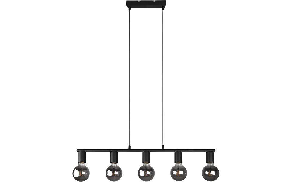 HLW LED Zwarte LED Hanglamp Trion Zuncka - 5-lichts, Rechthoekig, Mat Aluminium