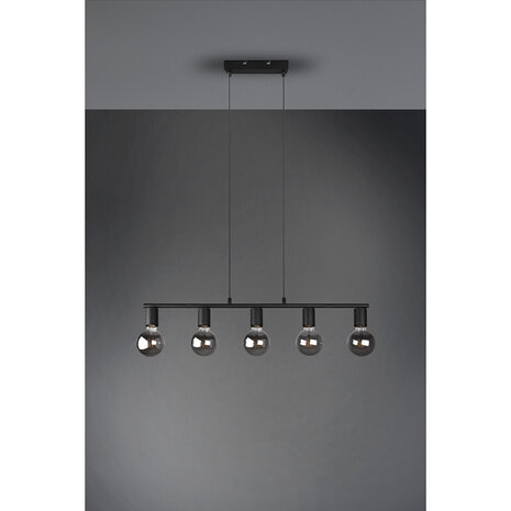 HLW LED Zwarte LED Hanglamp Trion Zuncka - 5-lichts, Rechthoekig, Mat Aluminium HLW LED Zwarte LED Hanglamp Trion Zuncka - 5-lichts, Rechthoekig, Mat Aluminium