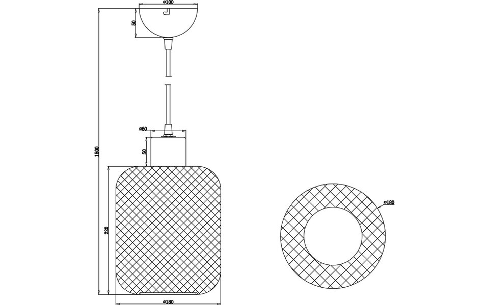 HLW LED Zwarte LED Hanglamp Trion Kalim - Mat Zwart, Aluminium, E27 Fitting, 1-lichts