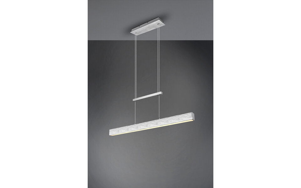 HLW LED LED Hanglamp 31W - Dimbare Mat Grijze LED Hanglamp met Warm Wit Licht 3000K