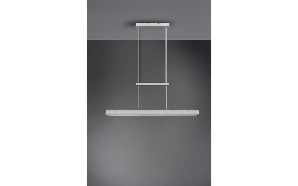 HLW LED LED Hanglamp 31W - Dimbare Mat Grijze LED Hanglamp met Warm Wit Licht 3000K