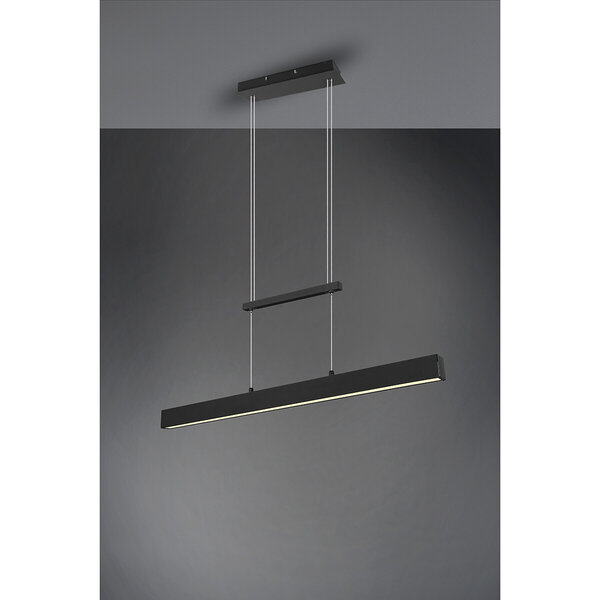 HLW LED LED Hanglamp 31W - Dimbaar, Mat Zwart & Warm Wit - Trion Parola